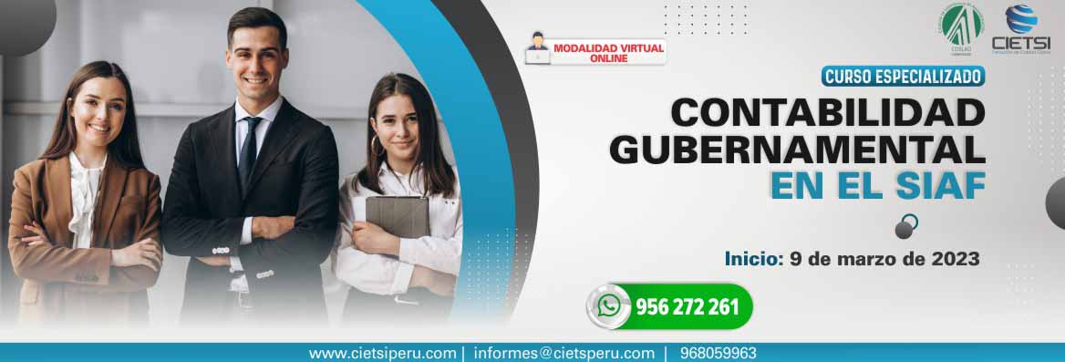 CURSO ESPECIALIZADO CONTABILIDAD GUBERNAMENTAL EN EL SIAF